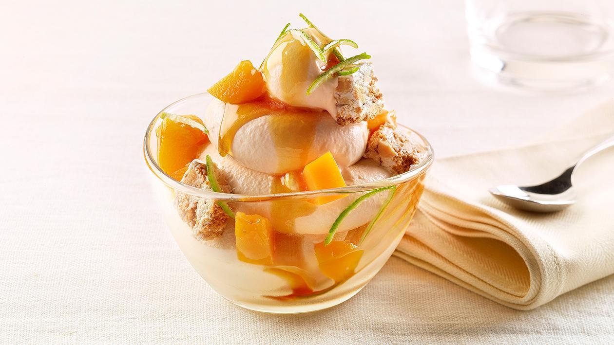 Bavarese alla pesca, con lime, torrone e pesche – Ricetta Bavarese alla pesca, con lime, torrone e pesche – Ricetta