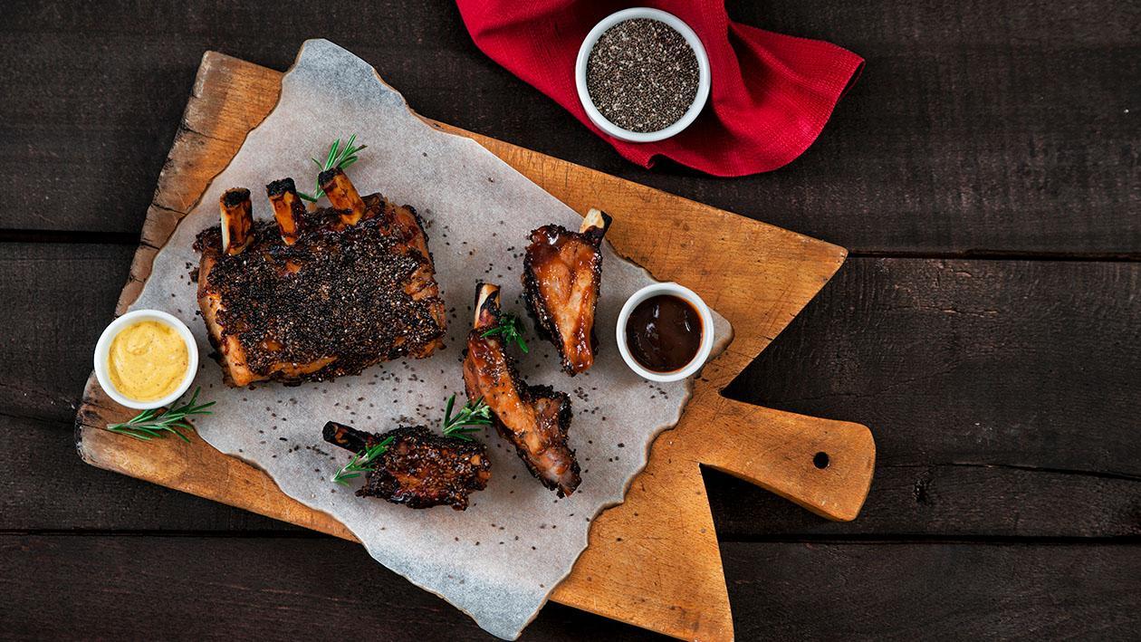 Costine di maiale alla barbecue e semi di chia – Ricetta Costine di maiale alla barbecue e semi di chia – Ricetta