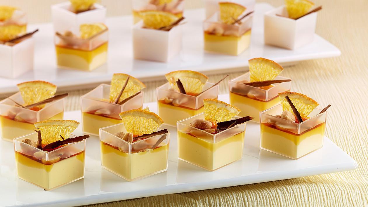 Crema Catalana al Cognac, con arachidi, arance e cannella – Ricetta Crema Catalana al Cognac, con arachidi, arance e cannella – Ricetta