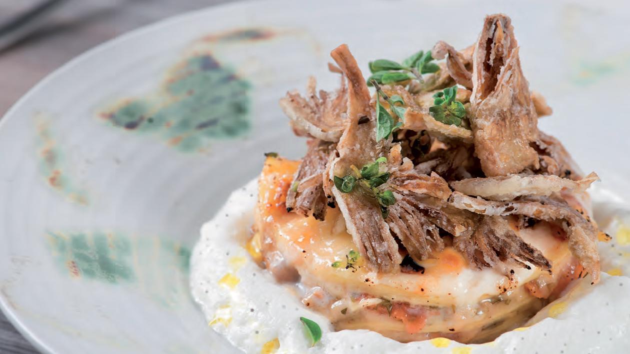 Lasagnetta di pasta fritta con carciofi stufati e fritti con spuma al parmigiano e pepe sichuan – Ricetta Lasagnetta di pasta fritta con carciofi stufati e fritti con spuma al parmigiano e pepe sichuan – Ricetta