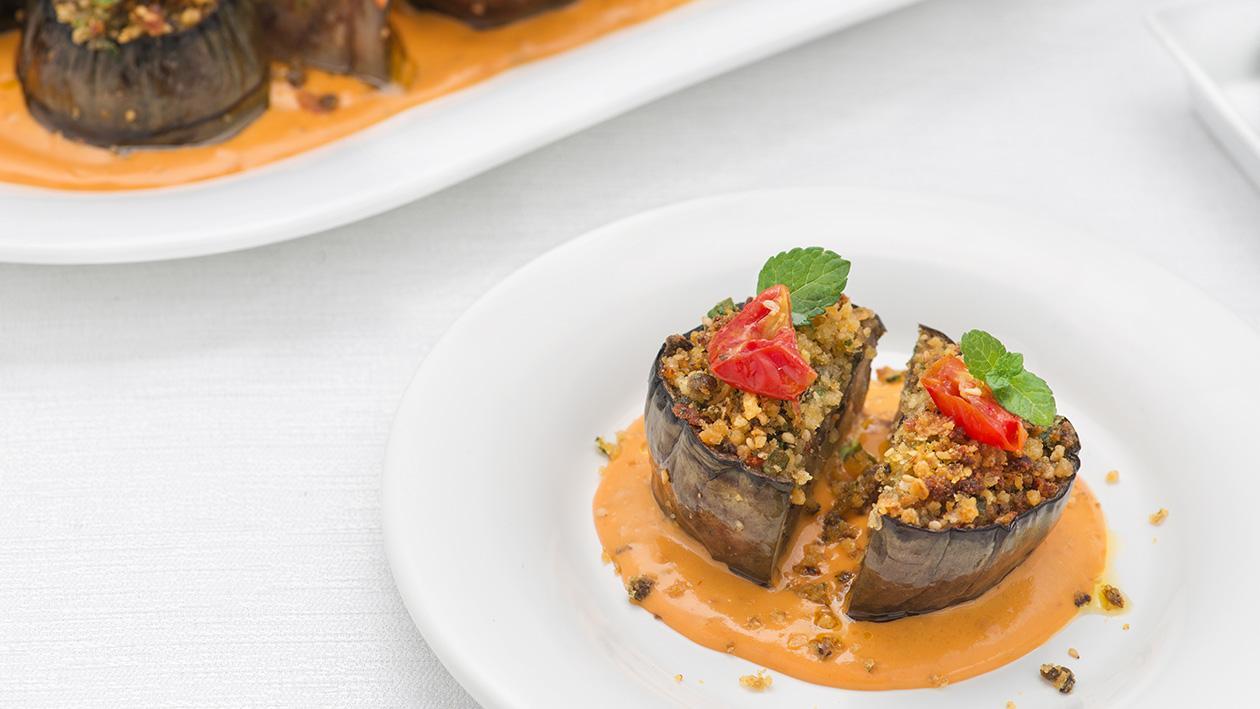 Medaglioni di melanzane alla mediterranea – Ricetta Medaglioni di melanzane alla mediterranea – Ricetta