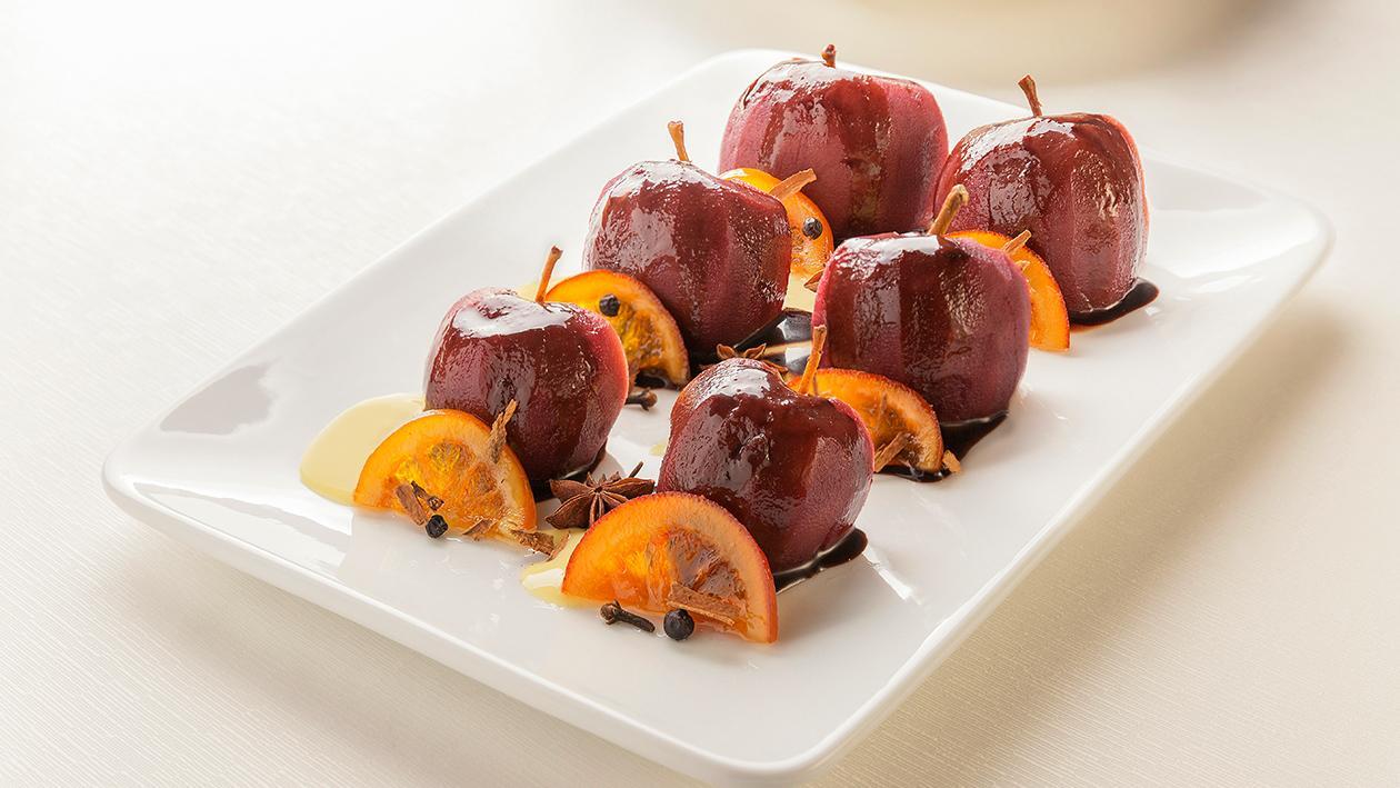 Mela al vin brulè con crema alla vaniglia e Marsala – Ricetta Mela al vin brulè con crema alla vaniglia e Marsala – Ricetta