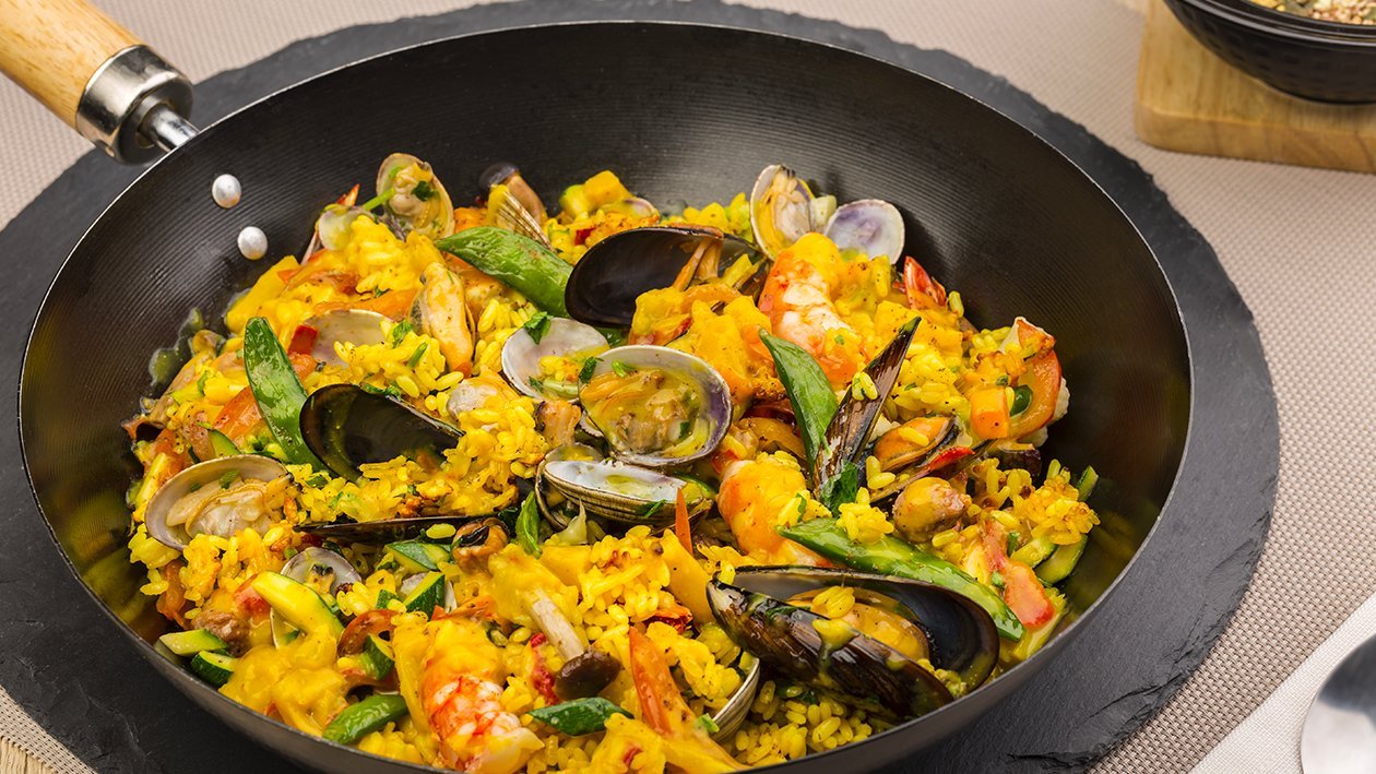 Paella di riso in salsa al curry - Ricetta - Ricetta ...