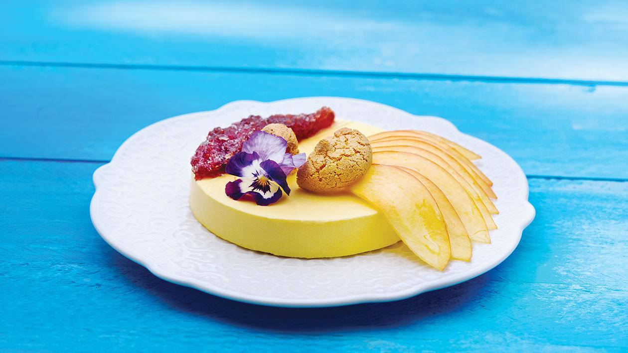 Semifreddo di catalana alle pesche nettarine con granita al Porto e amaretti – Ricetta Semifreddo di catalana alle pesche nettarine con granita al Porto e amaretti – Ricetta
