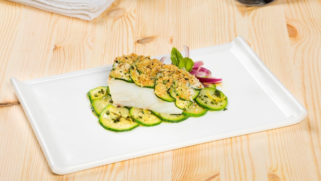 Trancio di merluzzo con zucchine alla mediterranea – Ricetta Trancio di merluzzo con zucchine alla mediterranea – Ricetta