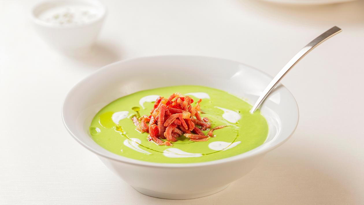 Vellutata di piselli con panna e prosciutto – Ricetta Vellutata di piselli con panna e prosciutto – Ricetta