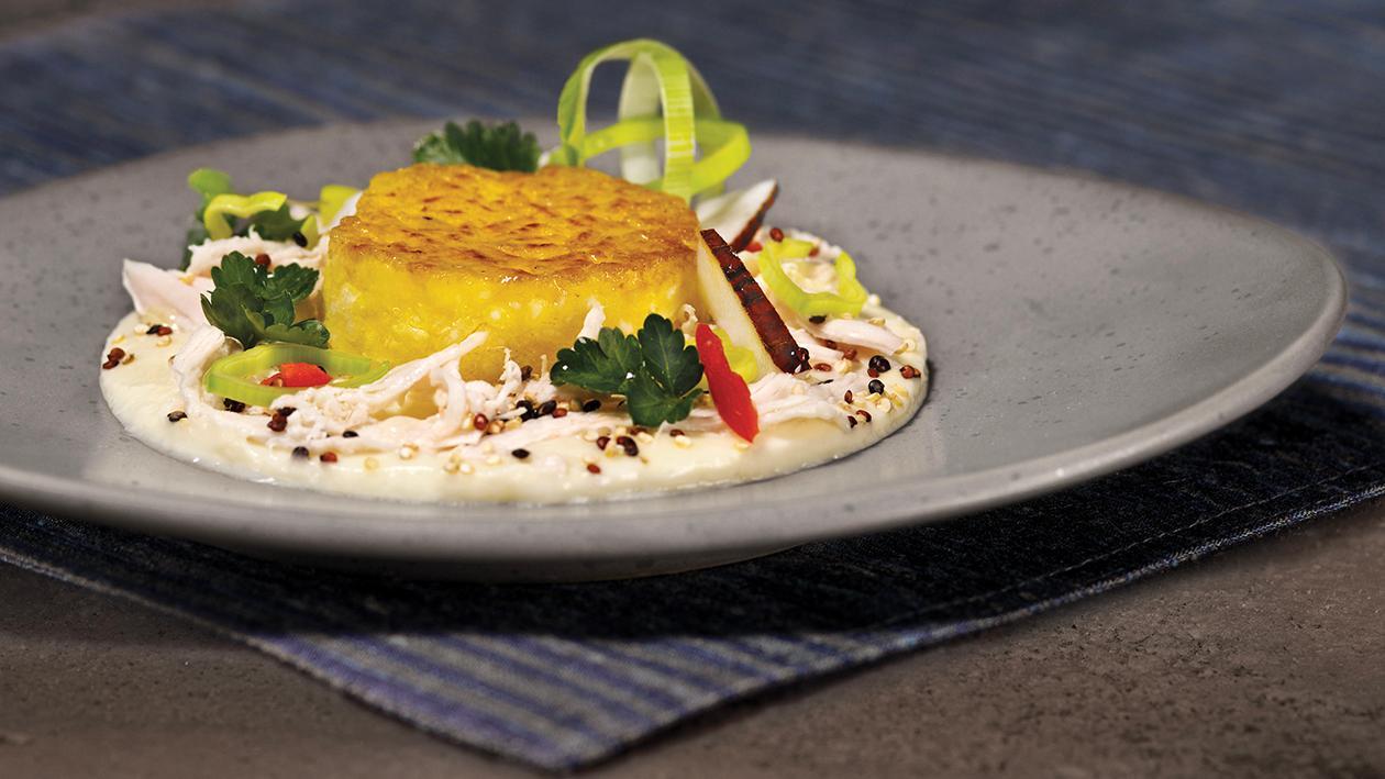 Zuppa di pollo al latte di cocco con riso al salto allo zafferano – Ricetta Zuppa di pollo al latte di cocco con riso al salto allo zafferano – Ricetta