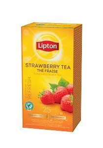 Lipton Melnā aromatizētā tēja ar zemenēm. - Lipton Melnā aromatizētā tēja ar zemenēm. -