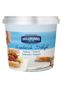 Hellmann's Sandwich Delight Smērējamais krēms 1,5 kg - Īpaši viegli smērējams krēmīgs saldā krējuma siers ar maigu garšu. Savas krēmīgās konsistences dēļ ideāli piemērots siera kūkām. Hellmann's Sandwich Delight Smērējamais krēms 1,5 kg - Īpaši viegli smērējams krēmīgs saldā krējuma siers ar maigu garšu. Savas krēmīgās konsistences dēļ ideāli piemērots siera kūkām.