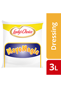Lady's Choice Mayo Magic Mayonis 3L - Lady's Choice Mayo Magic merupakan mayonis ekonomi yang diformulasi istimewa untuk burger yang pasti digemari ramai Lady's Choice Mayo Magic Mayonis 3L - Lady's Choice Mayo Magic merupakan mayonis ekonomi yang diformulasi istimewa untuk burger yang pasti digemari ramai