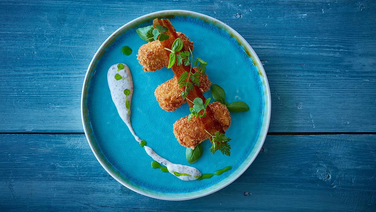 Kroket Kentang bersama Ham Ayam dan Keju Mozzarella Kroket Kentang bersama Ham Ayam dan Keju Mozzarella