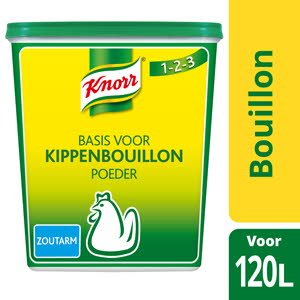 Knorr 1-2-3 Kippenbouillon Poeder zoutarm -