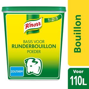 Knorr 1-2-3 Rundsbouillon Poeder zoutarm -