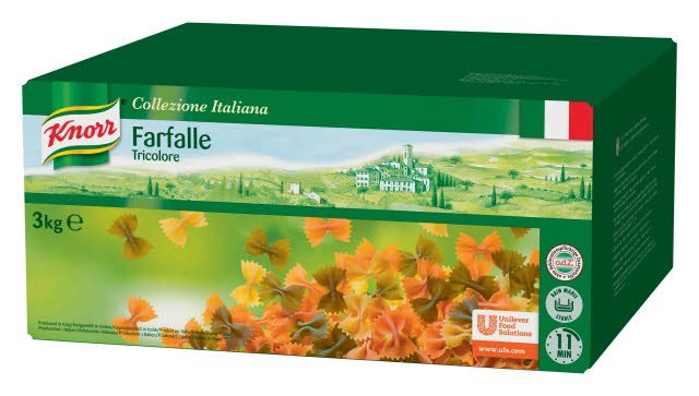 Knorr Collezione Italiana Deegwaren Farfalle Tricolore -