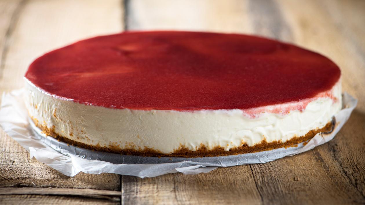 Citrus Cheesecake met gelei van aardbeien Citrus Cheesecake met gelei van aardbeien