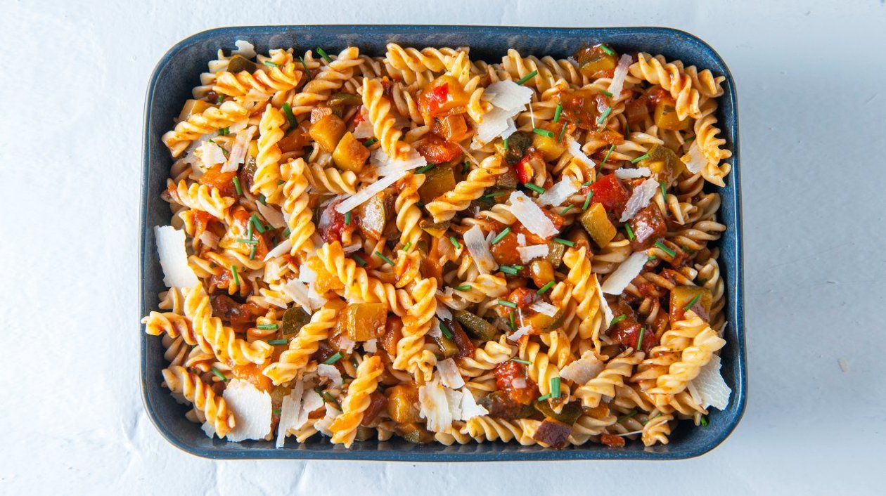 Fusilli met zuiderse groenten Fusilli met zuiderse groenten