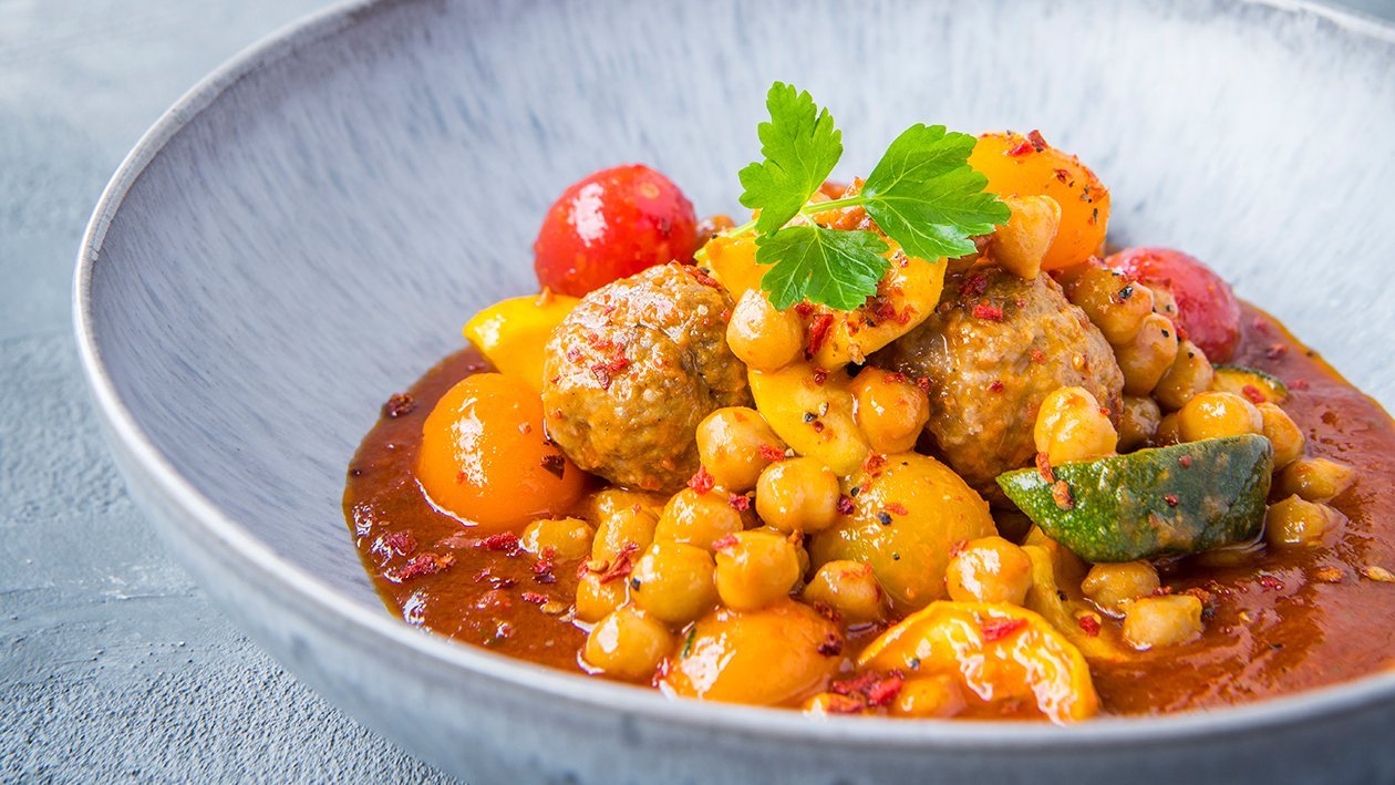 Less meatballs met vinaigrette van tomaat Less meatballs met vinaigrette van tomaat