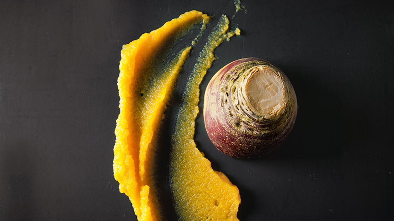 Puree van koolraap en appels met milde kruiden Puree van koolraap en appels met milde kruiden