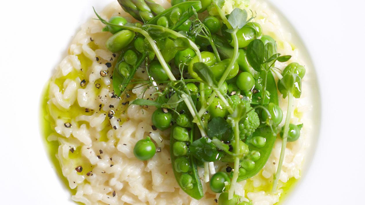 Risotto met groene groenten Risotto met groene groenten