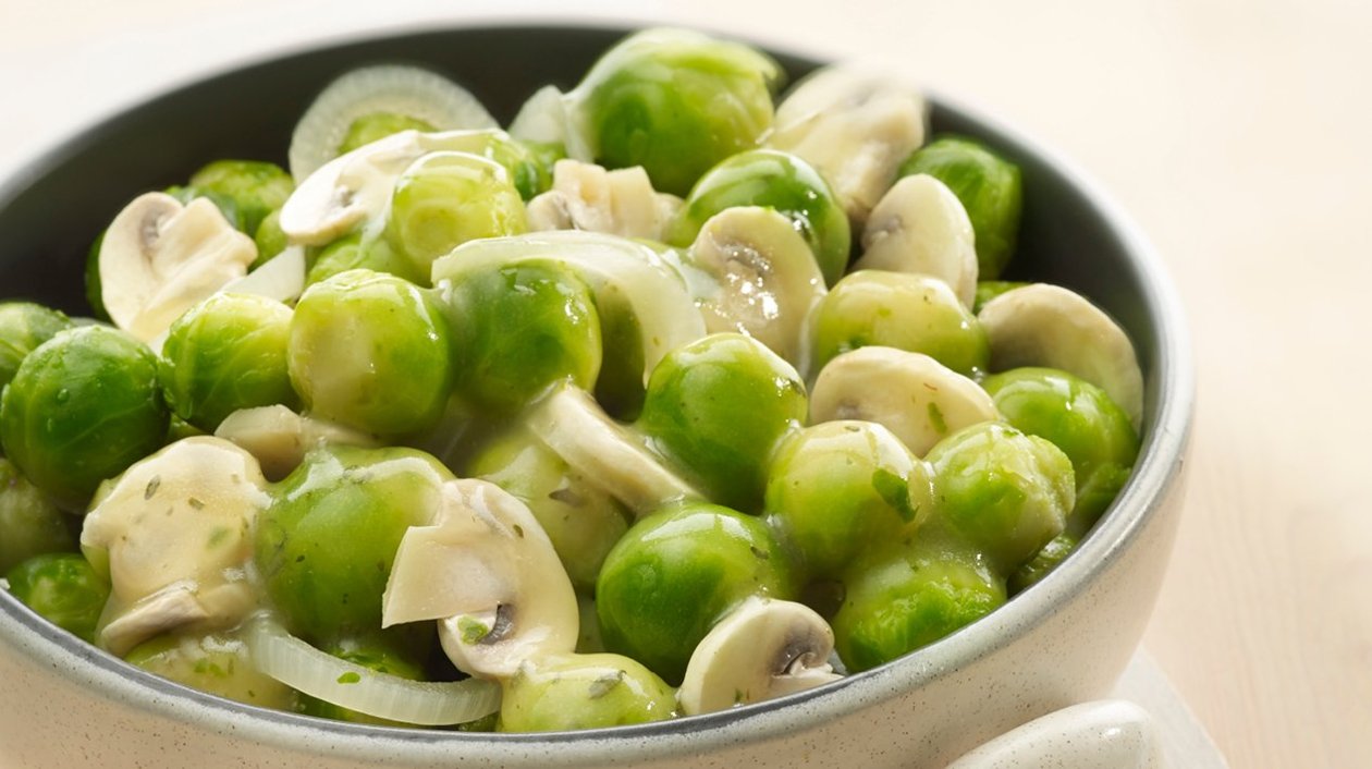 Spruiten met champignons Spruiten met champignons