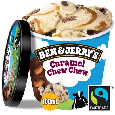 Ben & Jerry's Mini cup Caramel Chew Chew 12 x 100ml -