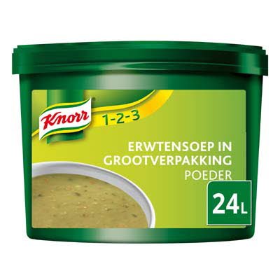 Knorr 1-2-3 Erwtensoep in grootverpakking Poeder 24L -