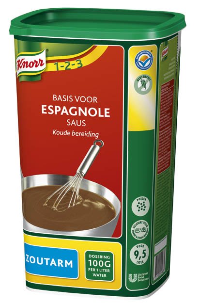 Knorr 1-2-3 Espagnole Saus Zoutarm 0,95kg -