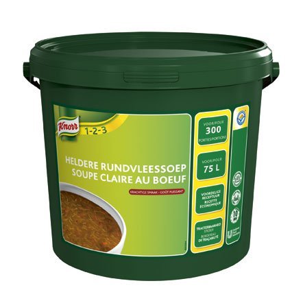 Knorr 1-2-3 Heldere Rundvleessoep in grootverpakking Poeder 75L -