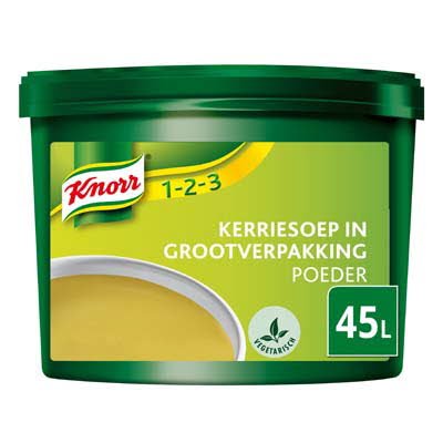 Knorr 1-2-3 Kerriesoep in grootverpakking Poeder 45L -