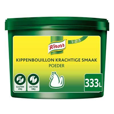 Knorr 1-2-3 Kippenbouillon krachtige smaak Poeder opbrengst 333L -