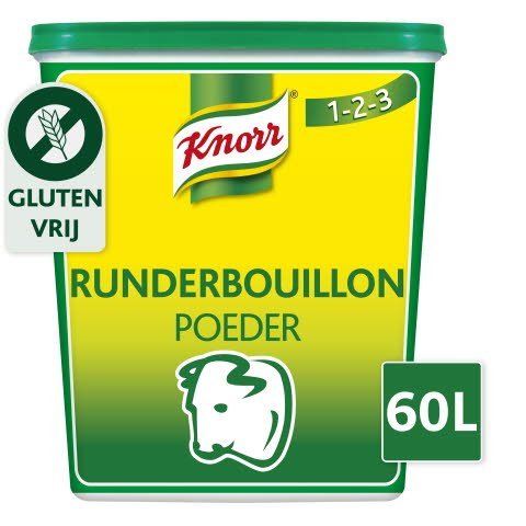 Knorr 1-2-3 Runderbouillon krachtige smaak Poeder 60L -