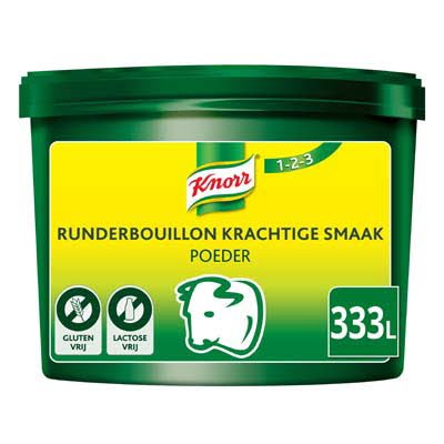 Knorr 1-2-3 Runderbouillon krachtige smaak Poeder opbrengst 333L -