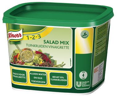 Knorr 1-2-3 Salad Mix Tuinkruiden Vinaigrette Poeder 4L -