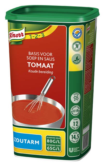 Knorr 1-2-3 Tomaat Zoutarm 0,95kg -