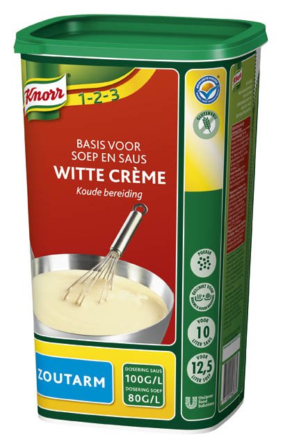 Knorr 1-2-3 Witte Crème Zoutarm 1kg -