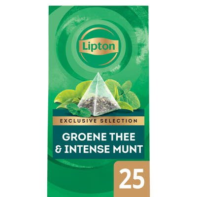 Lipton Exclusive Selection Groene Thee Intense Munt 25 zakjes -