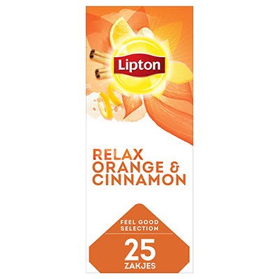 Lipton Feel Good Selection Thee Sinaasappel, Kaneel & Spice 25 zakjes -