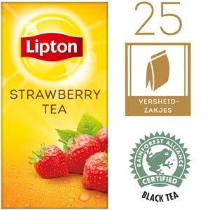 Lipton Thee Professioneel Aardbei 25 zakjes -