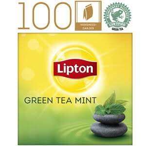 Lipton Thee Professioneel Groene Thee Munt 100 zakjes met envelop -