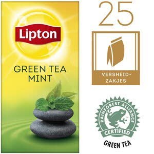 Lipton Thee Professioneel Groene Thee Munt 25 zakjes -
