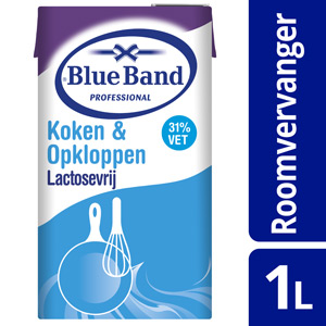 Blue Band Koken & Opkloppen Lactosevrij 31% - Blue Band Koken & Opkloppen Lactosevrij, dé alles in 1 oplossing met de volle smaak van room.