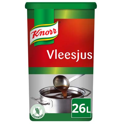 Knorr Vleesjus Poeder 26L - Knorr Vleesjus heeft een intense vleessmaak en is glutenvrij