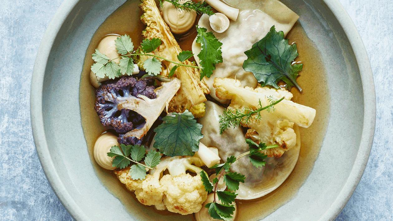 Bloemkool met miso en champignons Bloemkool met miso en champignons