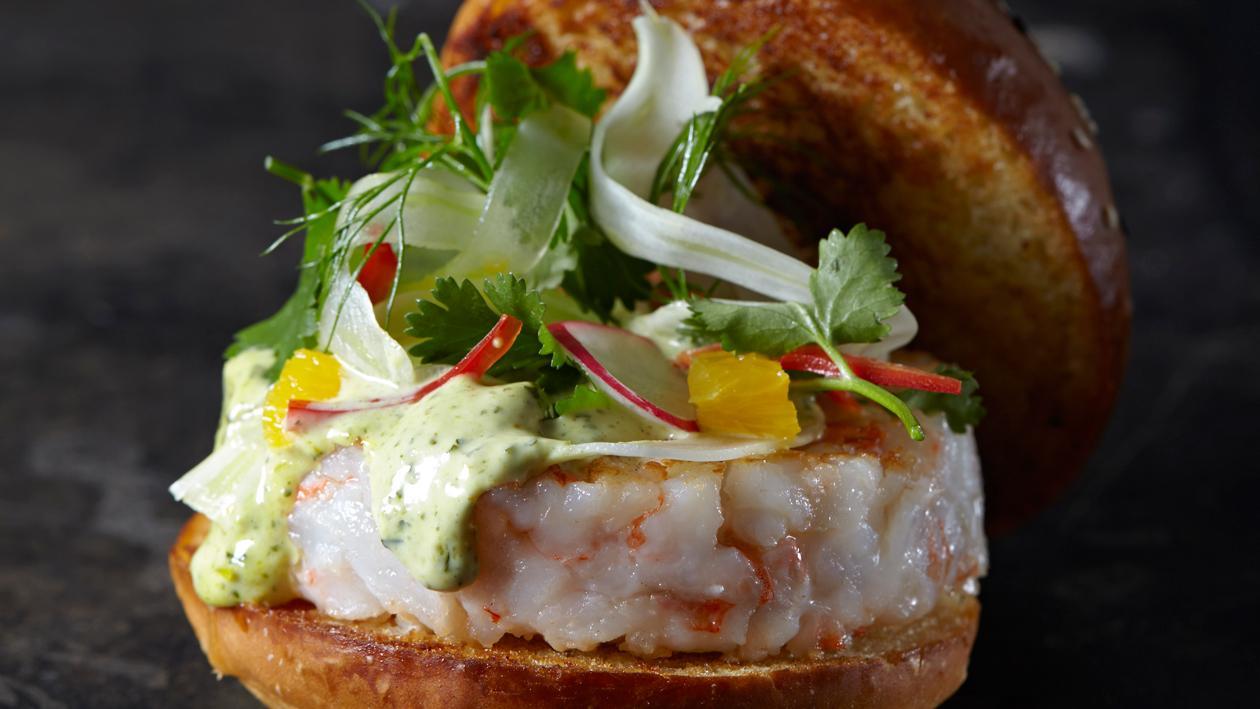 Thaise scampi burger Thaise scampi burger