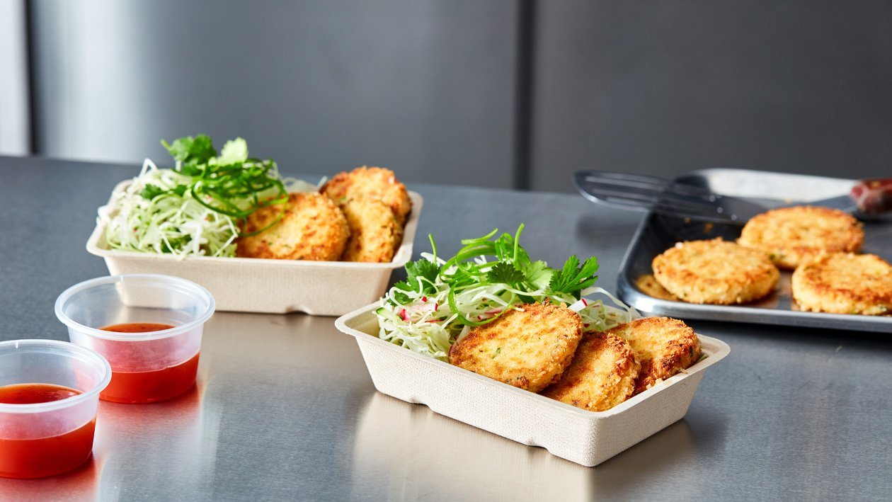 Thaise viskoekjes met zoete chilli saus (delivery) Thaise viskoekjes met zoete chilli saus (delivery)