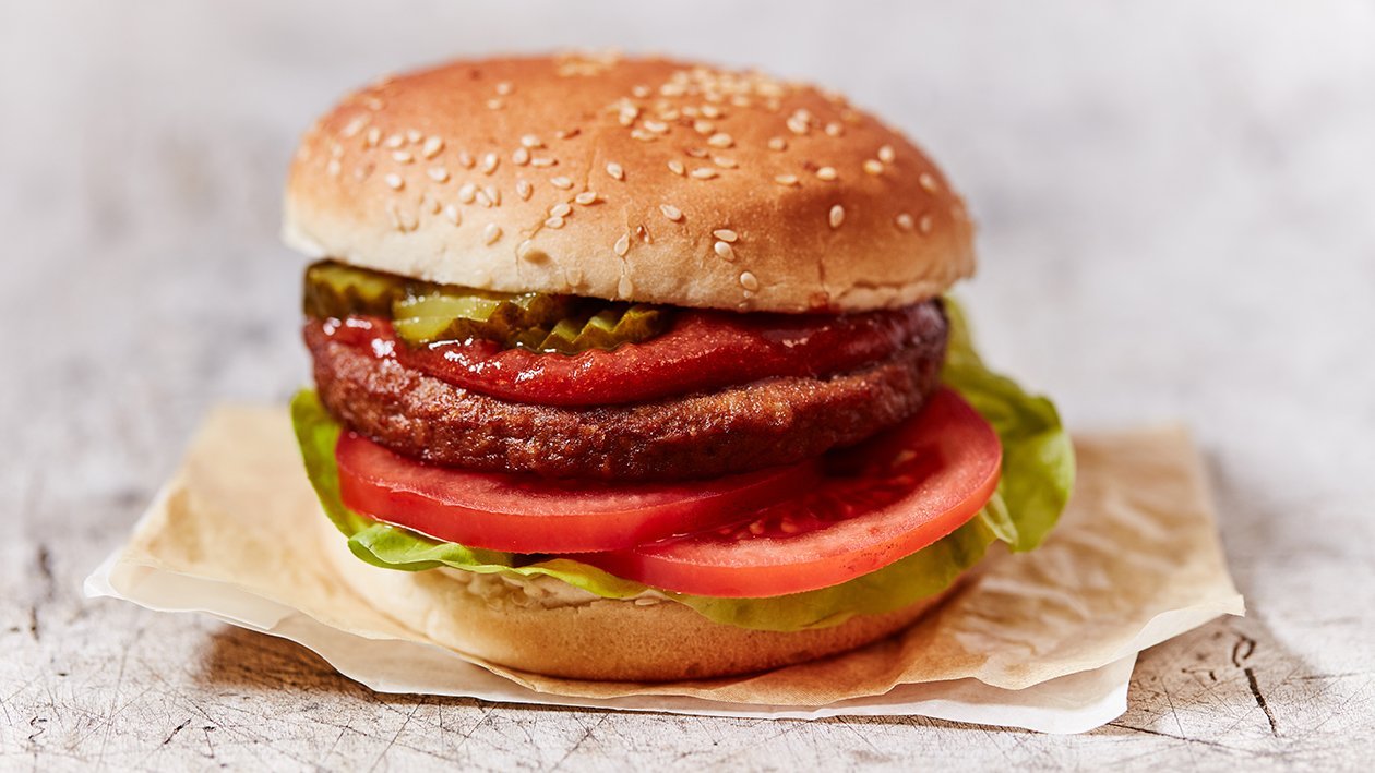 Vegetarische burger met ketchup Unilever Food Solutions