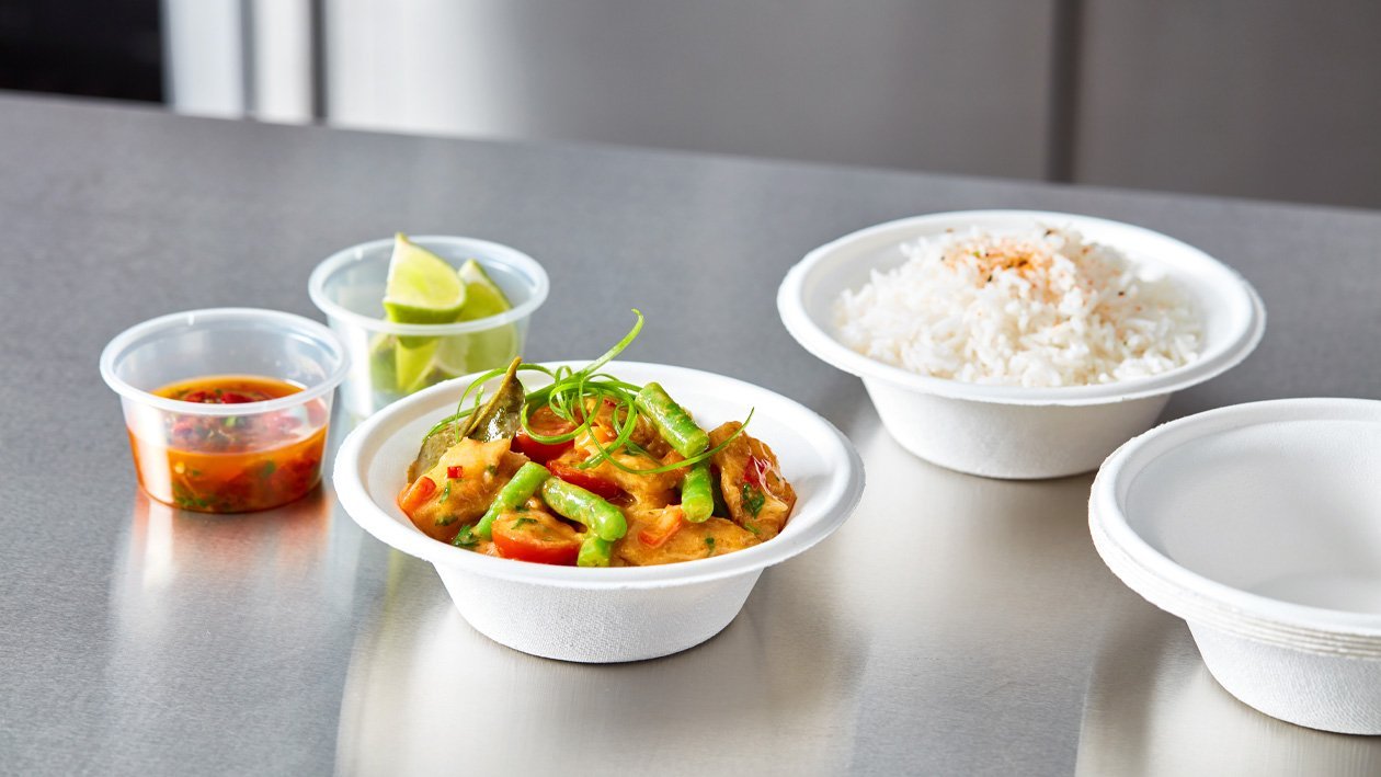Vegetarische Thaise rode curry (delivery) Vegetarische Thaise rode curry (delivery)