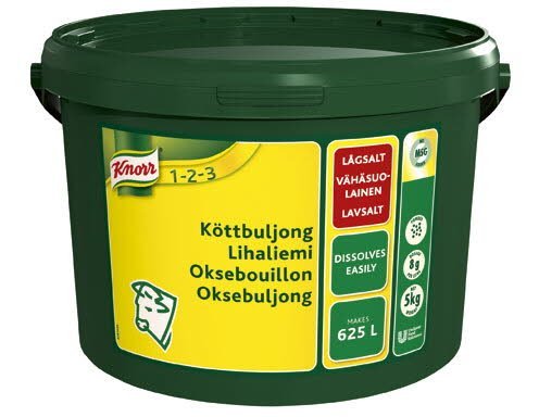 Knorr Oksebuljong lavsalt 5kg - Knorr Oksebuljong lavsalt 5kg -