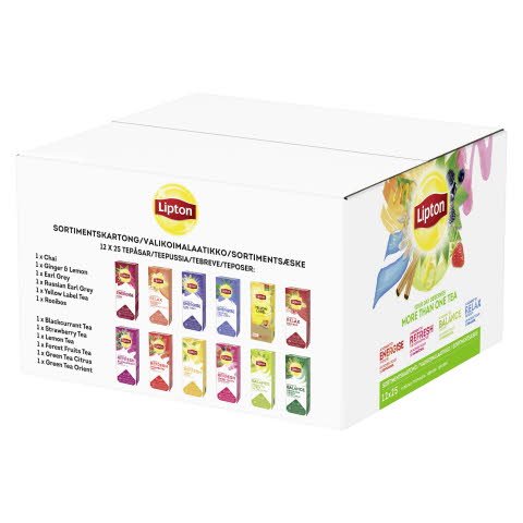Lipton Assortert Kartong te 12x25ps -