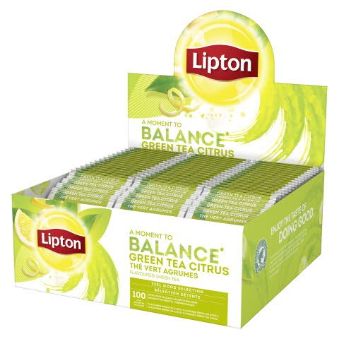 Lipton Grønn te med sitrus 100ps -